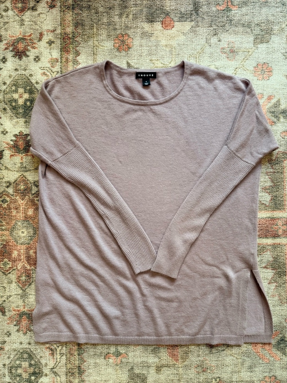 Trouvé Cozy Crewneck Sweater in Mauve